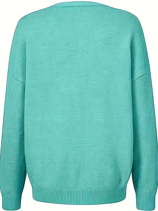 Velina Moda | Solid Colored Cut-Out Knit Sweater - Stylish Women's Fashion