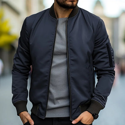 Bruno - Men's bomber jacket with elastic cuffs