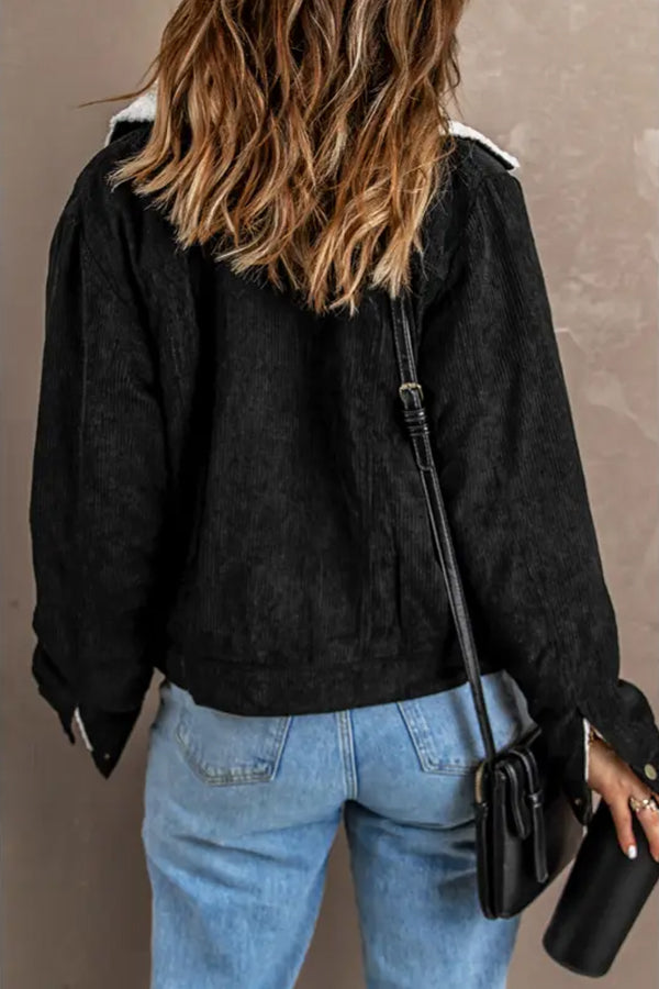 Velina Moda | Lambswool Patchwork Corduroy Jacket