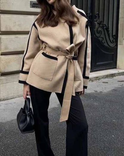 Velina Moda | Casual Lace-Up Jacket