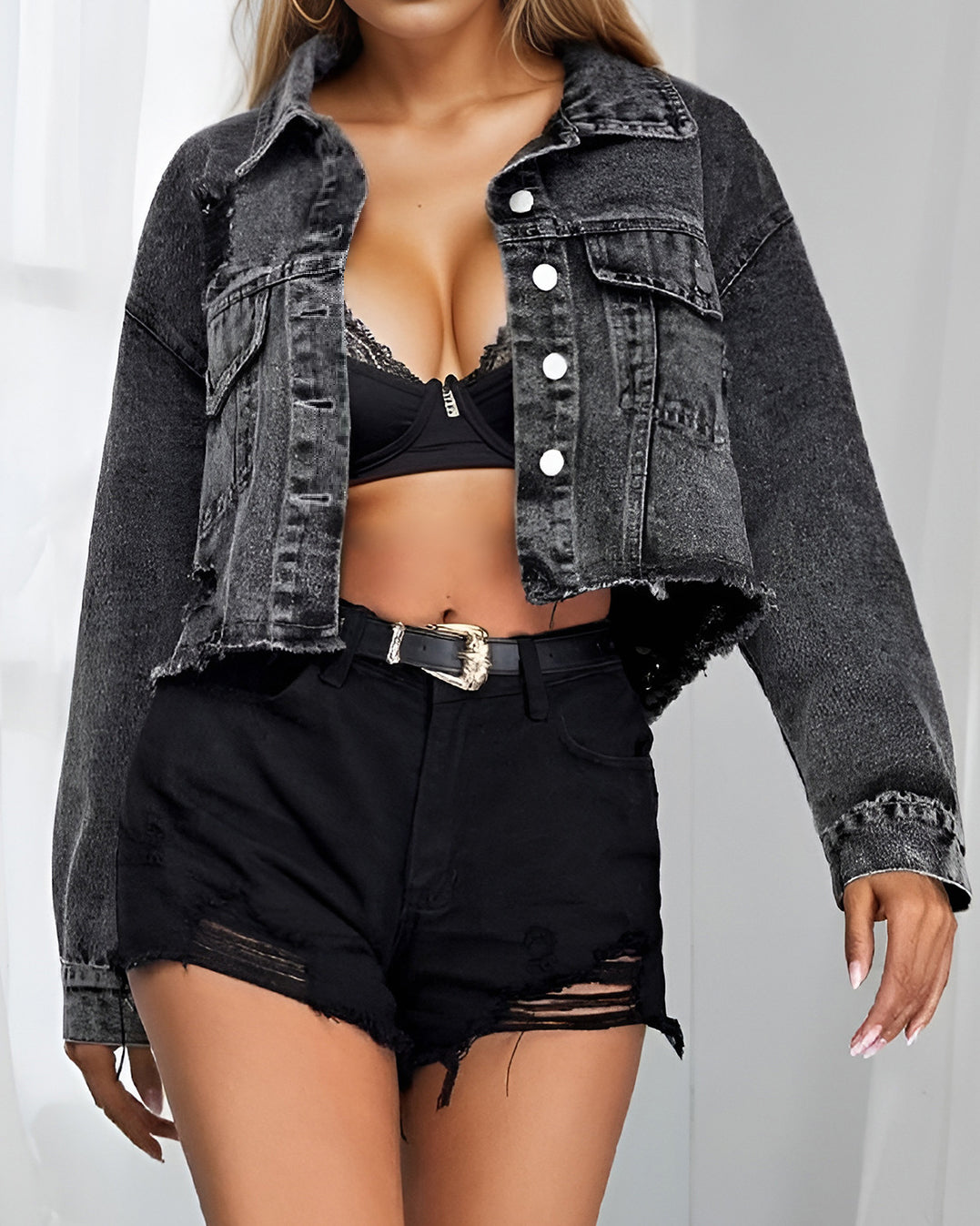Velina Moda | Denim Short Jacket