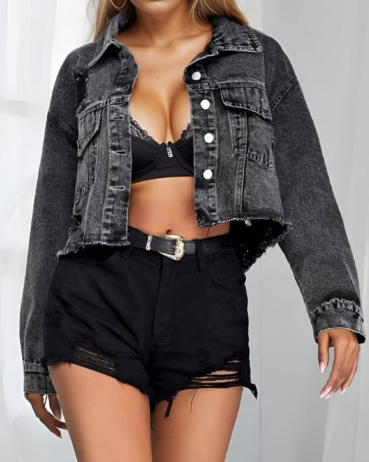 Velina Moda | Denim Short Jacket
