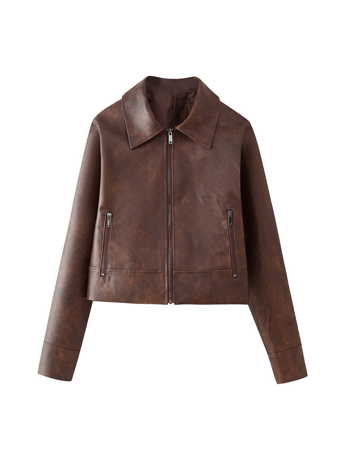 Velina Moda | Leather Jacket & Short Skirt Coordination Set