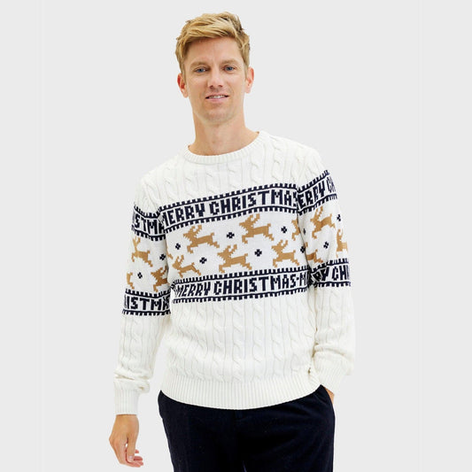 Velina Moda | The elegant Christmas sweater White Men