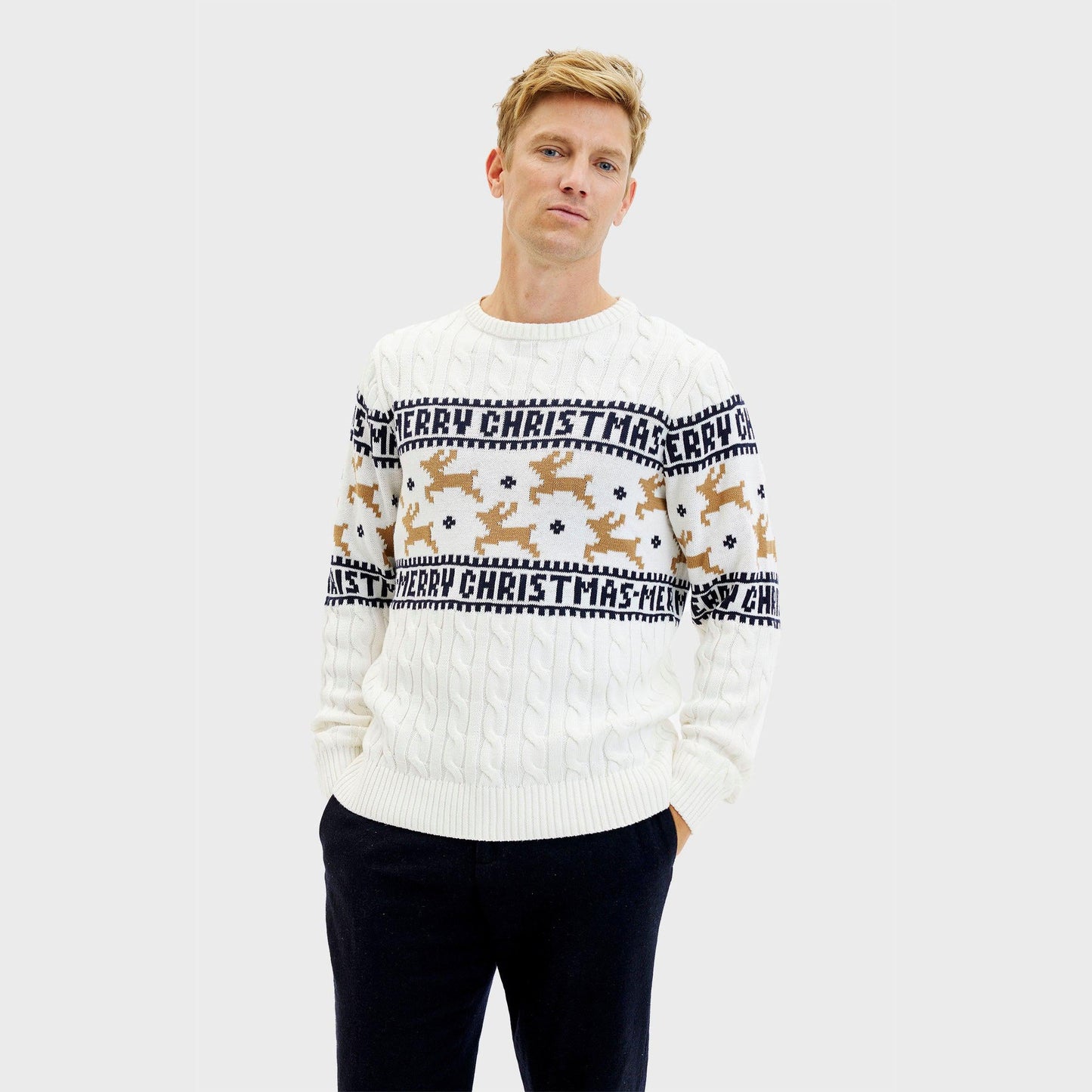 Velina Moda | The elegant Christmas sweater White Men