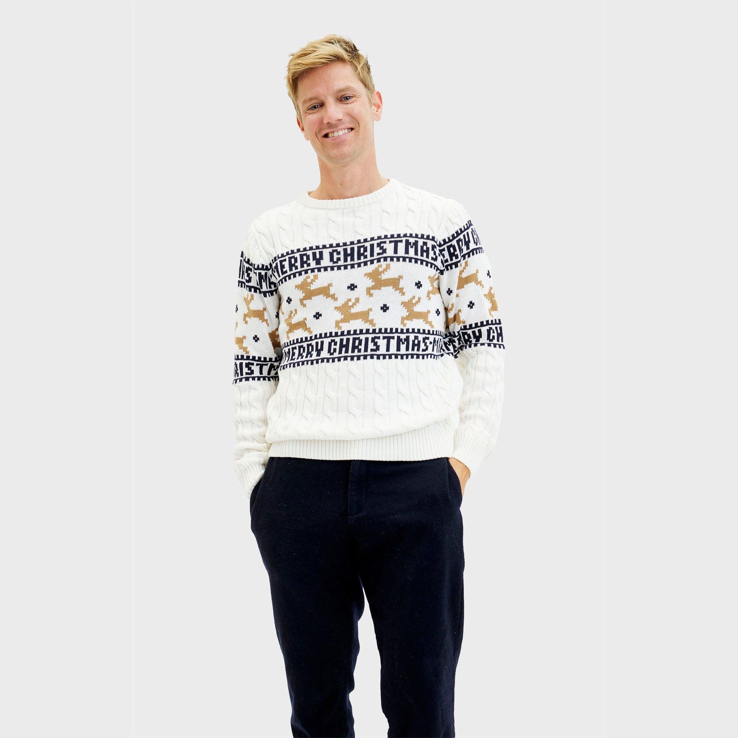 Velina Moda | The elegant Christmas sweater White Men