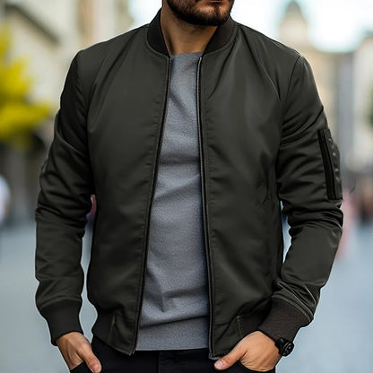 Bruno - Men's bomber jacket with elastic cuffs