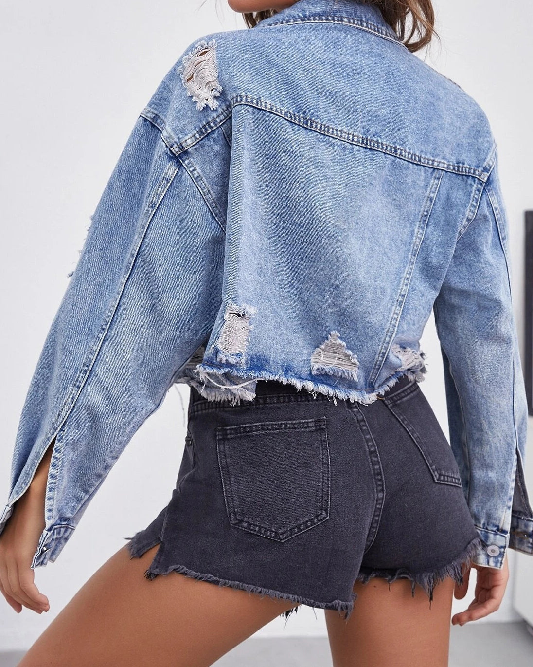 Velina Moda | Denim Short Jacket