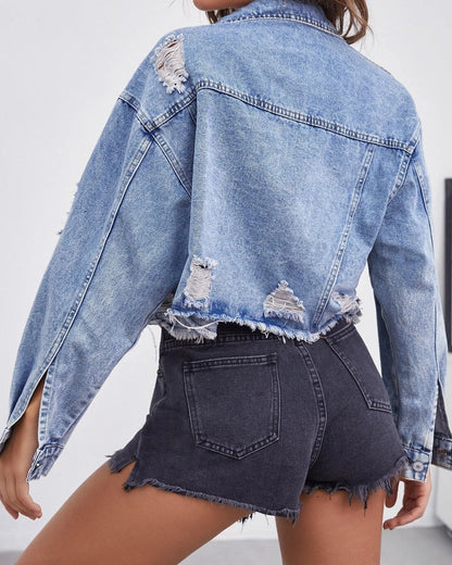 Velina Moda | Denim Short Jacket