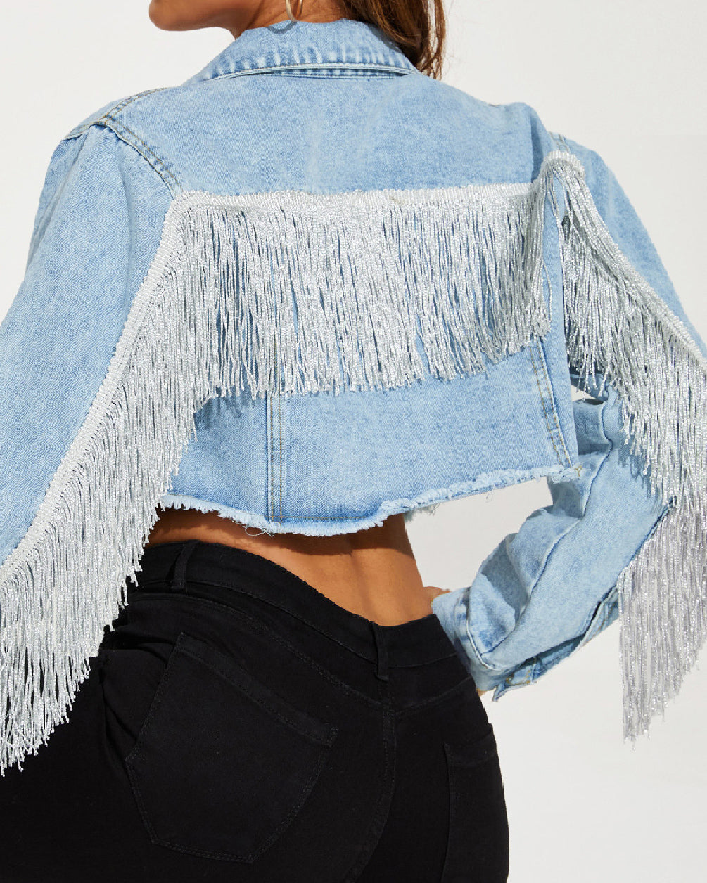 Velina Moda | Ripped Denim Jacket