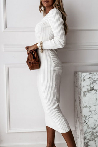 Ribbed bodycon midi dress