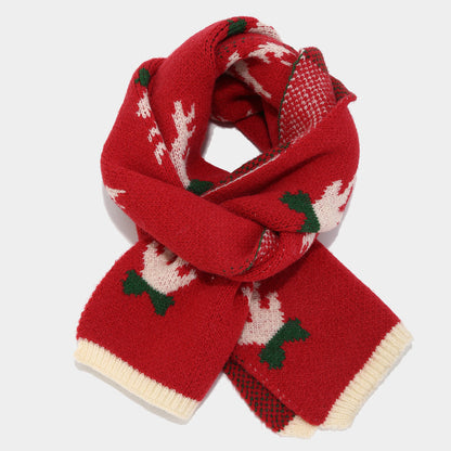 Velina Moda | Christmas Reindeer Antlers Scarf Hat Gloves Three-Piece Set (3 Colors)