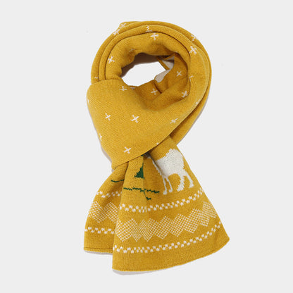 Velina Moda | Christmas Reindeer Pattern Hat Scarf Gloves Set (6 Colors)