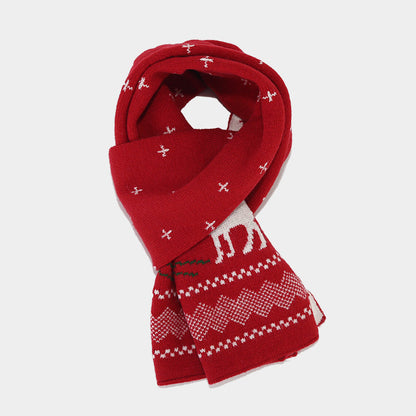 Velina Moda | Christmas Reindeer Pattern Hat Scarf Gloves Set (6 Colors)