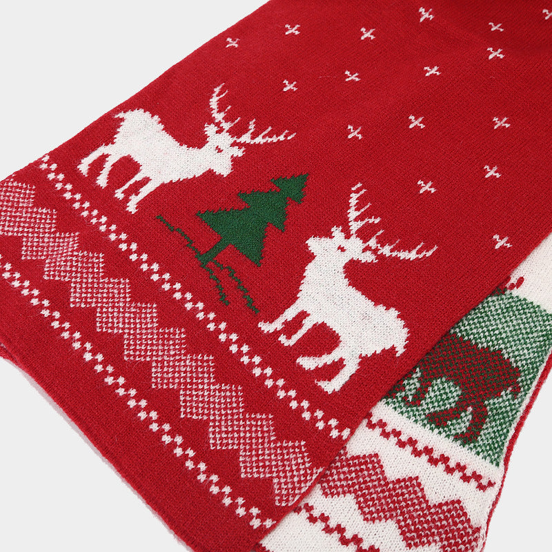 Velina Moda | Christmas Reindeer Pattern Hat Scarf Gloves Set (6 Colors)