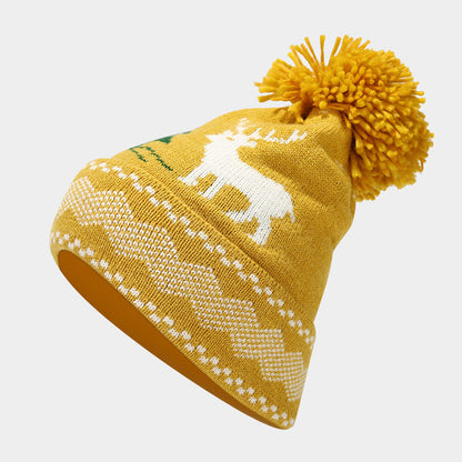 Velina Moda | Christmas Reindeer Pattern Hat Scarf Gloves Set (6 Colors)