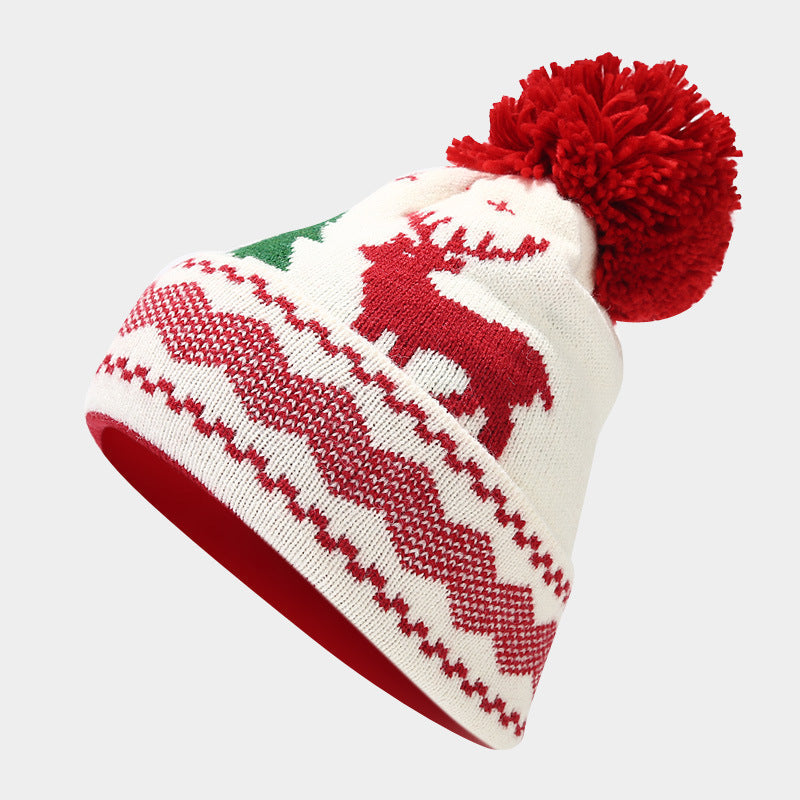Velina Moda | Christmas Reindeer Pattern Hat Scarf Gloves Set (6 Colors)