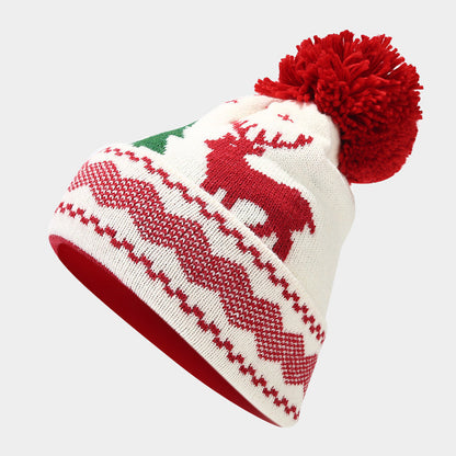 Velina Moda | Christmas Reindeer Pattern Hat Scarf Gloves Set (6 Colors)