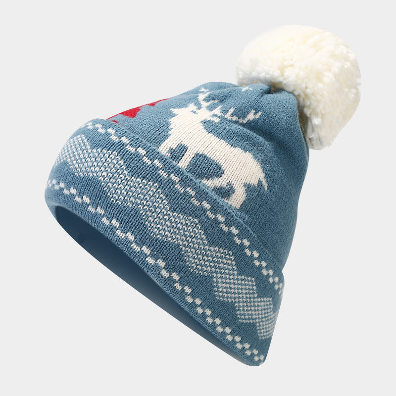 Velina Moda | Christmas Reindeer Pattern Hat Scarf Gloves Set (6 Colors)