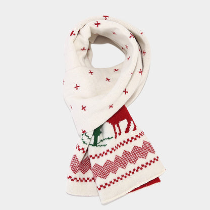 Velina Moda | Christmas Reindeer Pattern Hat Scarf Gloves Set (6 Colors)