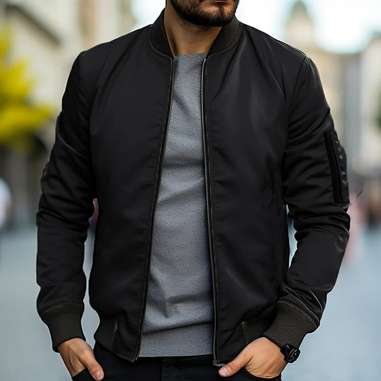 Bruno - Men's bomber jacket with elastic cuffs