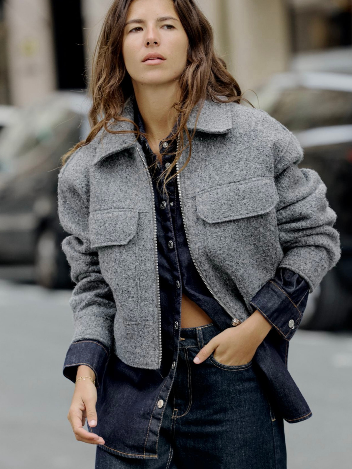 Velina Moda | Style Bouclé Gray Jacket