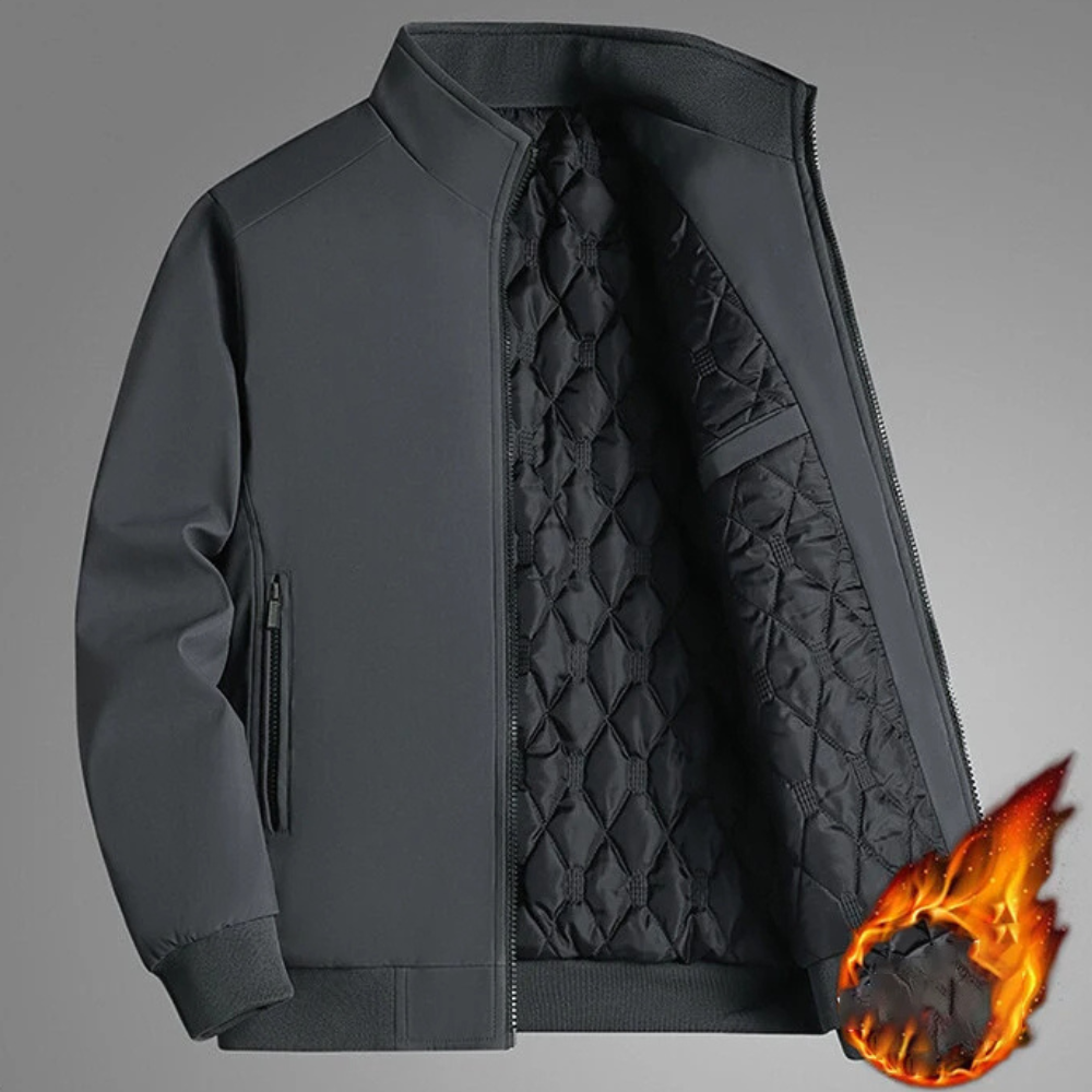 Velina Moda | Colorful Winter Jacket with Stand-Up Collar for Men - Stylish