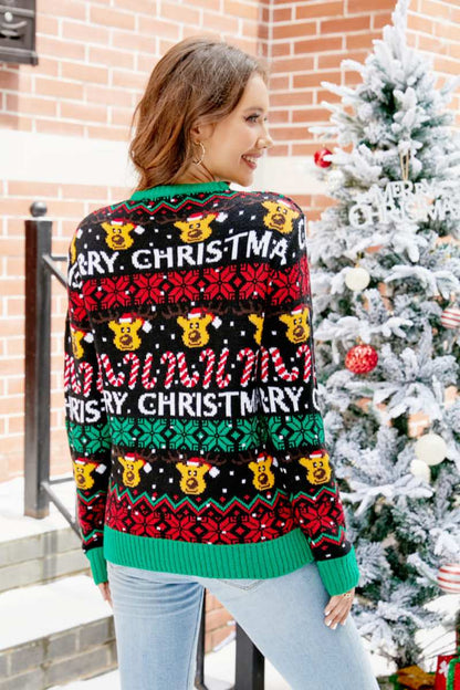 Velina Moda | Christmas Cartoon Reindeer Sweater