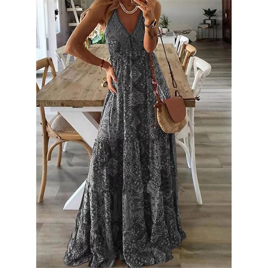 printed summer maxi dress - Aiah