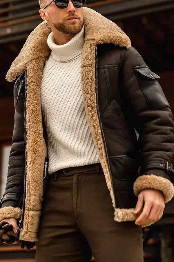 Velina Moda | Men's Camel Stylish Flying Jacket