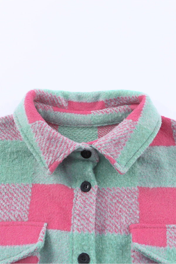 Velina Moda | Check Color Block Casual Oversized Jacket