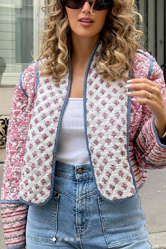 Velina Moda | Reversible Quilted Jacket with Matching Small Cotton Jacket