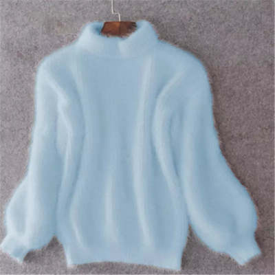 Winter Sweater with Fleece Knit and Balloon Sleeves