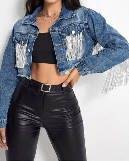 Velina Moda | Ripped Denim Jacket