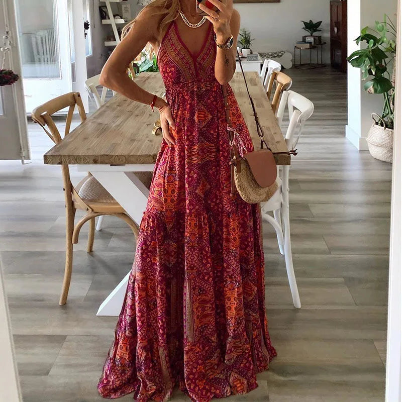 printed summer maxi dress - Aiah