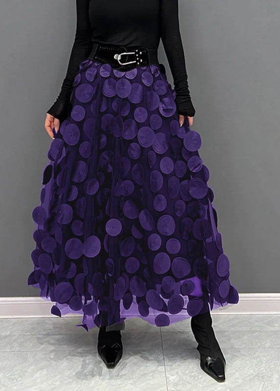 Velina Moda | Chic skirt made of polka dot and tulle patchwork