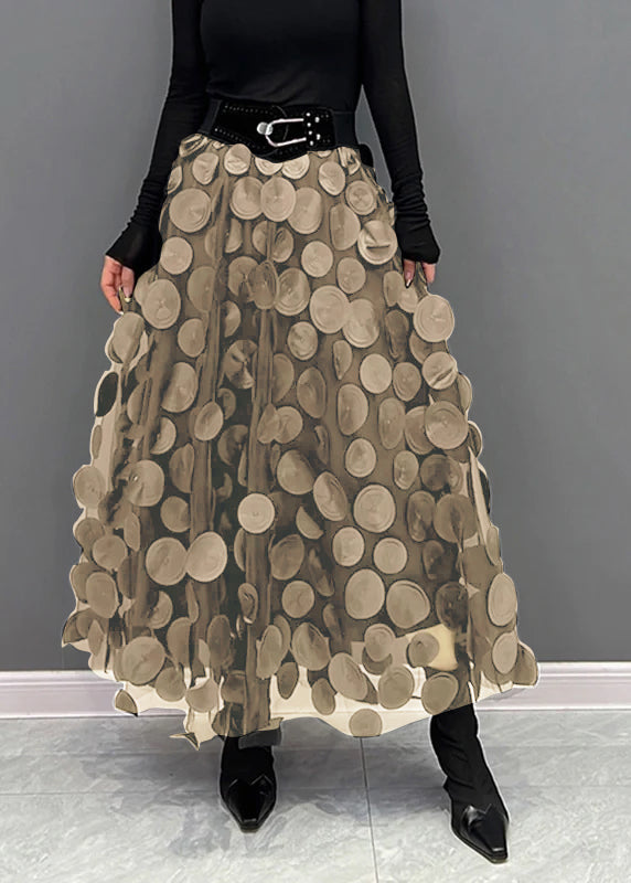 Velina Moda | Chic skirt made of polka dot and tulle patchwork