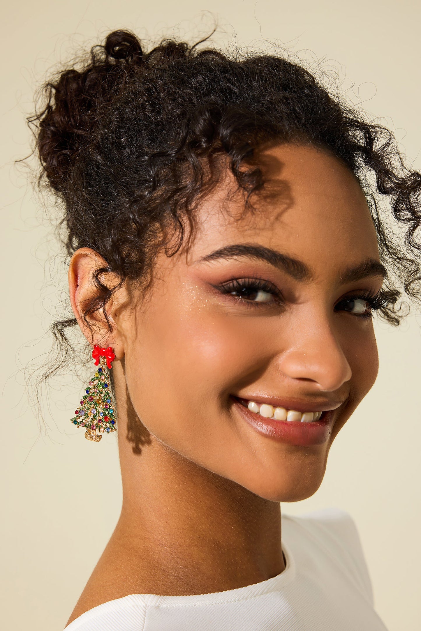 Velina Moda | Rhinestone Christmas Tree Shaped Earrings