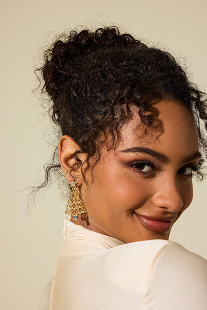 Velina Moda | Faux Diamond Christmas Tree Shaped Earrings
