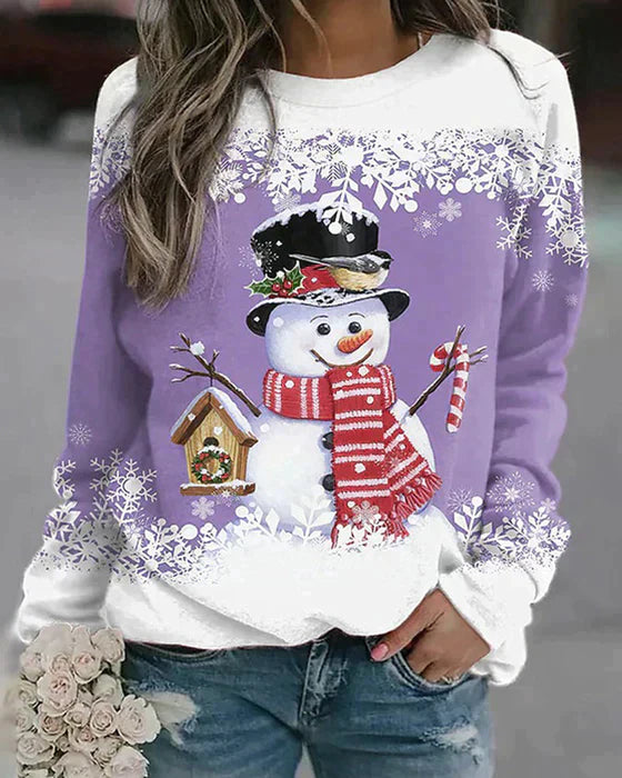 Colorful snowman pattern