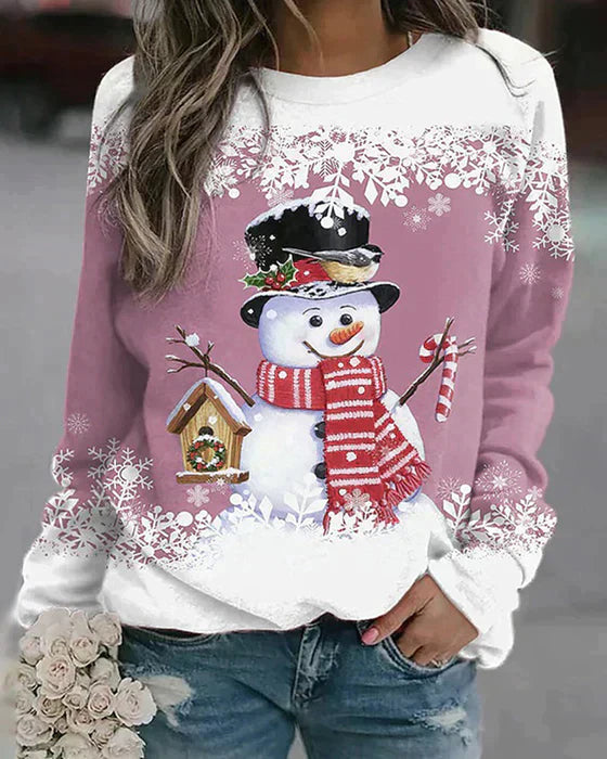 Colorful snowman pattern