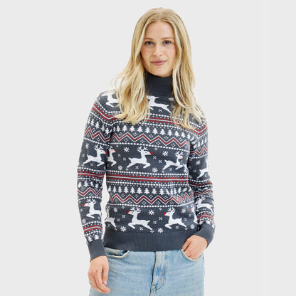 Velina Moda | The stylish high neck Christmas sweater Women's