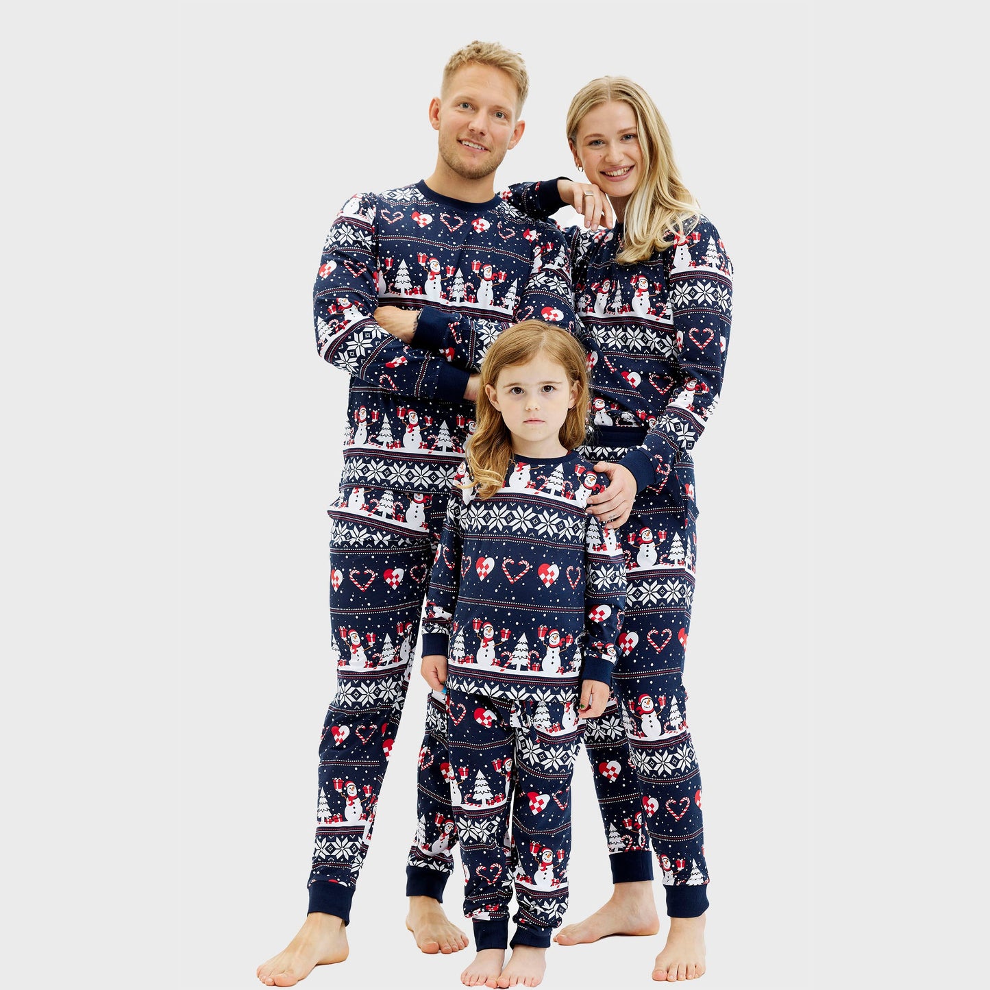 Velina Moda | Christmas Heart Christmas Pajamas Navy Women