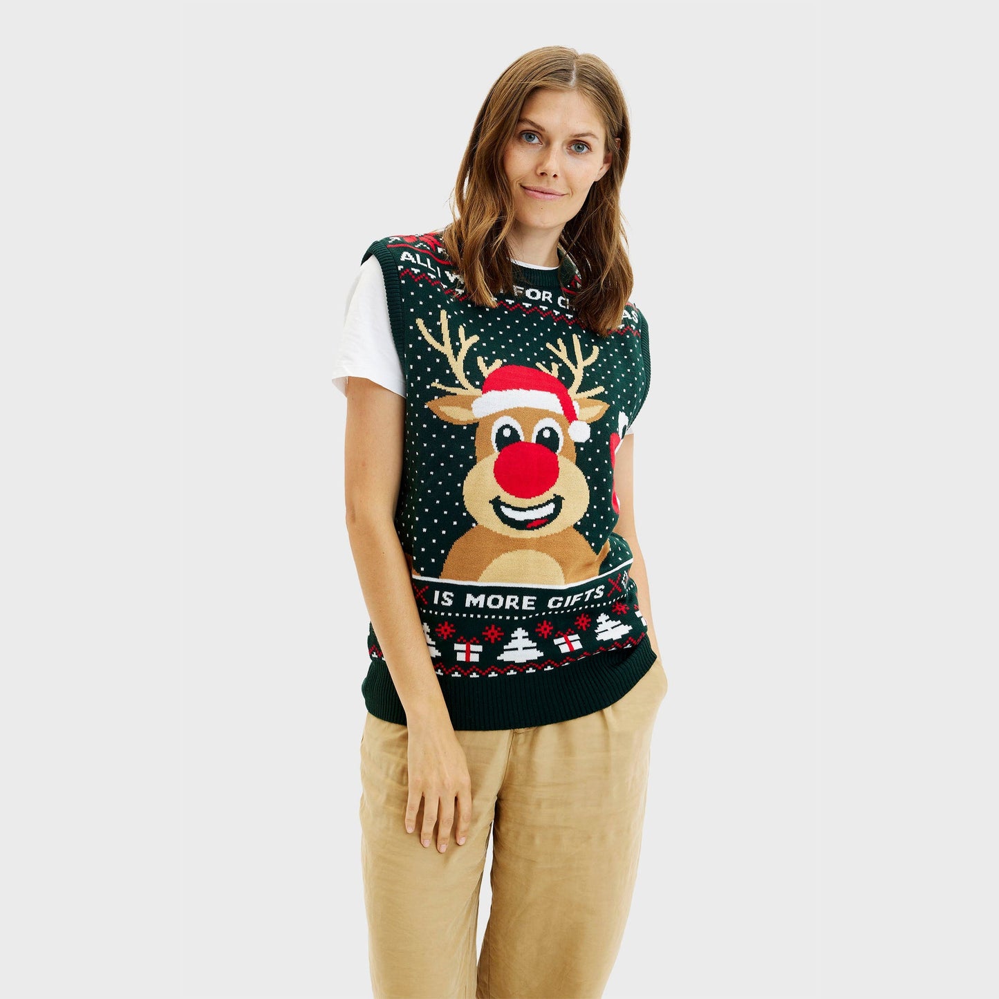 Velina Moda | Rudolph's Christmas Vest Women's