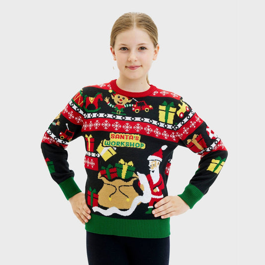 Velina Moda | Santa's Workshop Christmas Sweater Kids