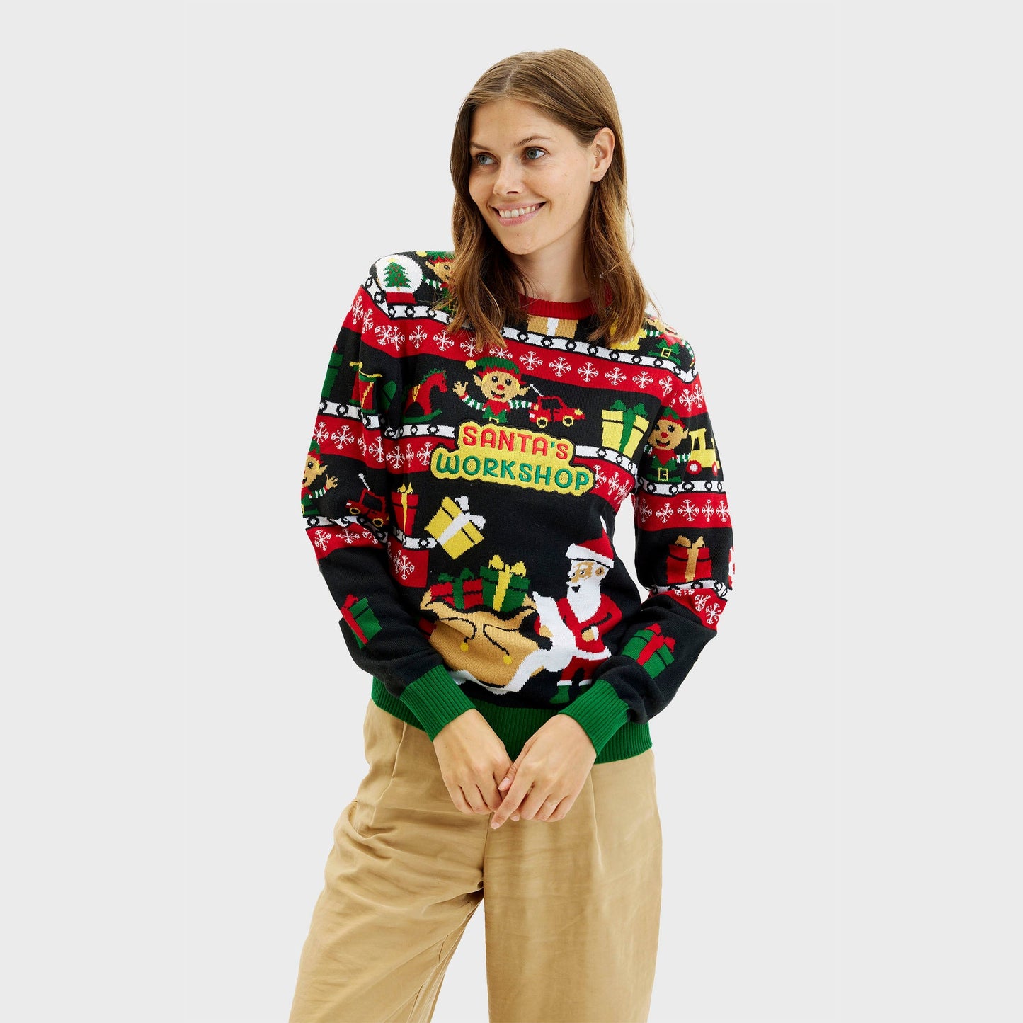 Velina Moda | Santa's Workshop Christmas Sweater Women's