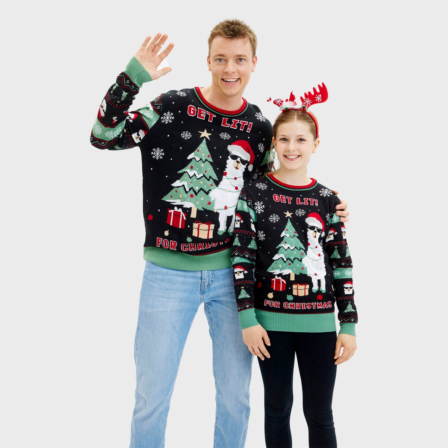 Velina Moda | Get Lit Llama Christmas Christmas Sweater Men