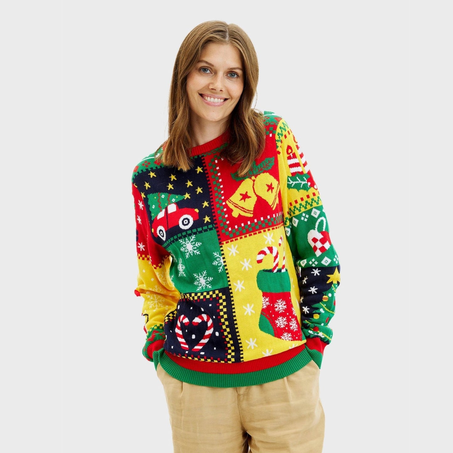 Velina Moda | The Patchwork Christmas Sweater Women