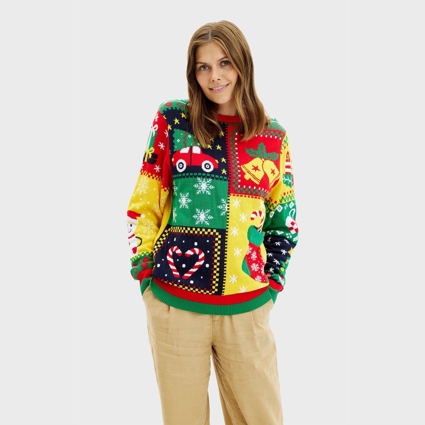 Velina Moda | The Patchwork Christmas Sweater Women