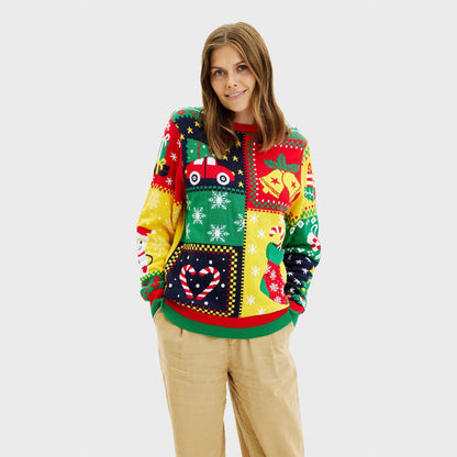 Velina Moda | The Patchwork Christmas Sweater Women